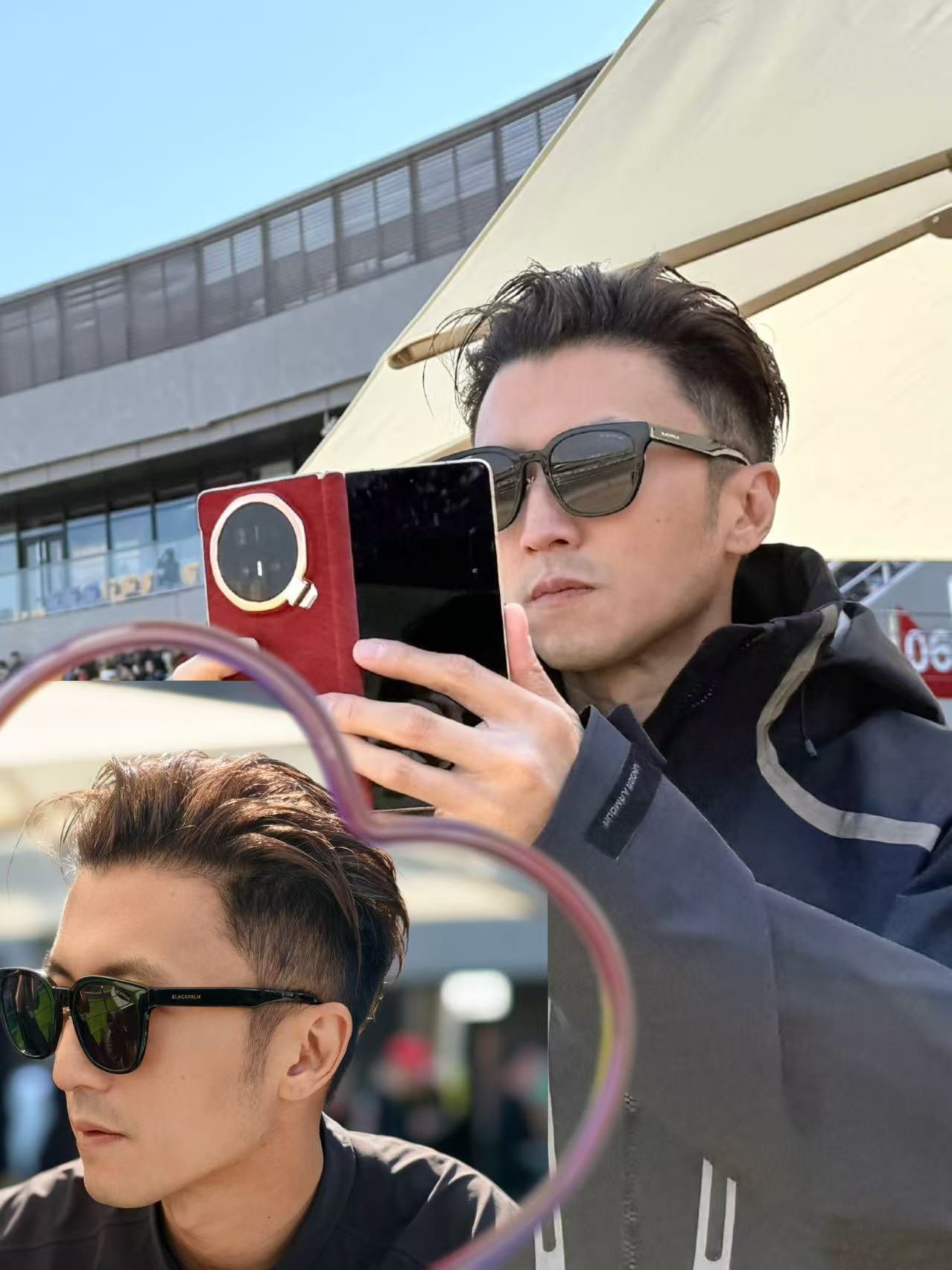 谢霆锋F1现场晒速度与美食锋哥F1现场路透帅到失语！墨镜一戴气场全开，手里的荣