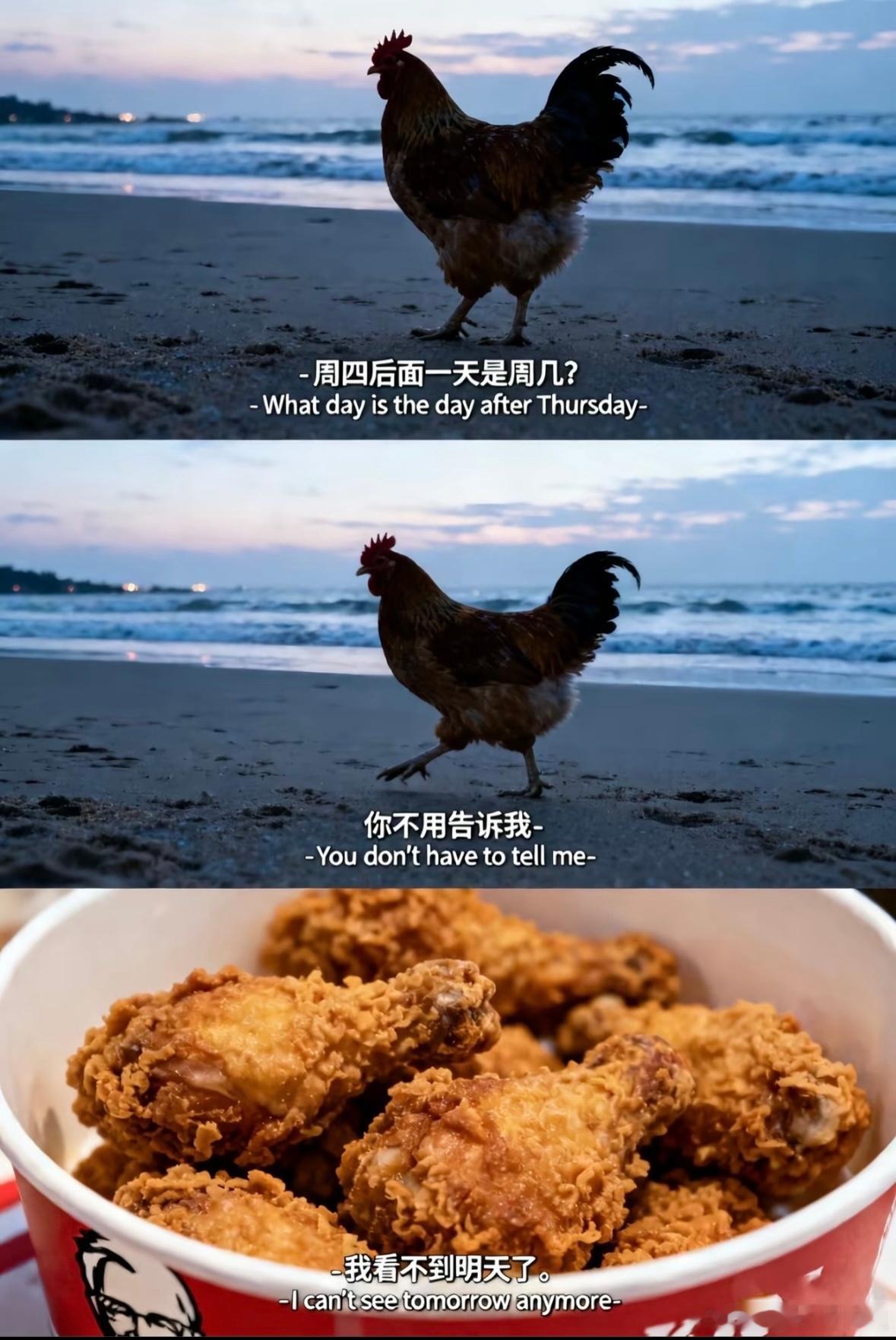 周四后面的一天是周几？哈哈哈哈哈看到这个梗图心酸又好笑，老规矩，随机在评论里揪一