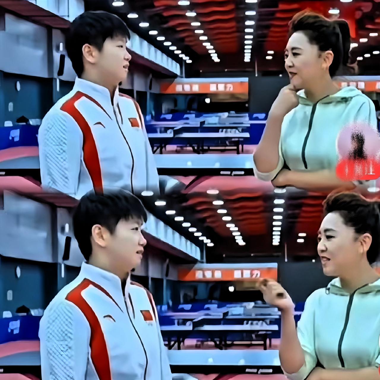 月亮姐采访莎莎那段特暖心！她问：“莎莎啊，你一年到头比赛这么多，爸爸妈妈