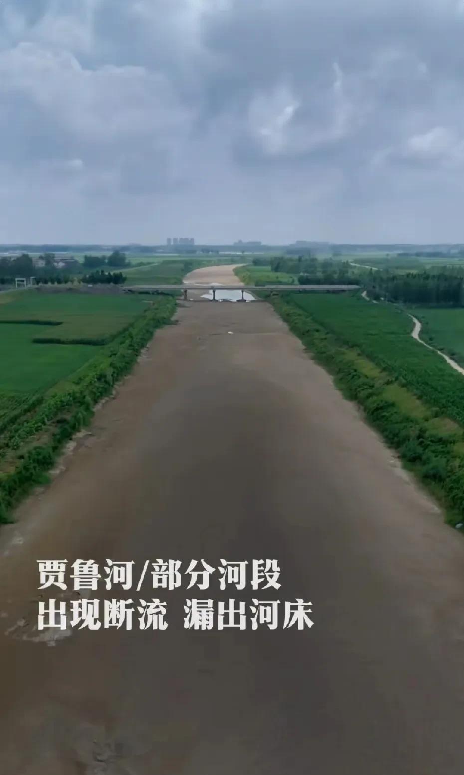 这段时间，因为持续的高温，以及农业灌溉用水，导致周口段的贾鲁河部分河段断流了，大