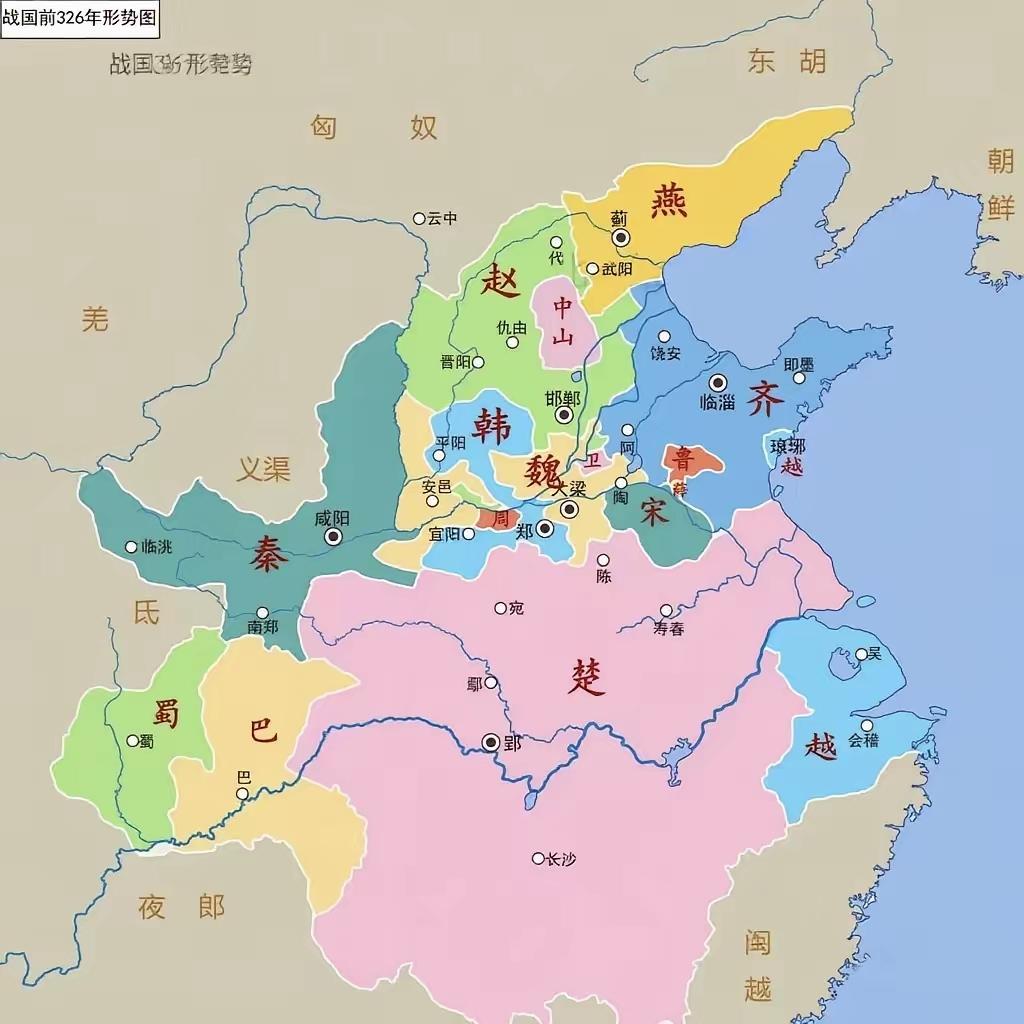 战国初年，韩国疆域狭小、四面环敌，无险可守、无扩张空间，兵力和国力常年垫底七雄。
