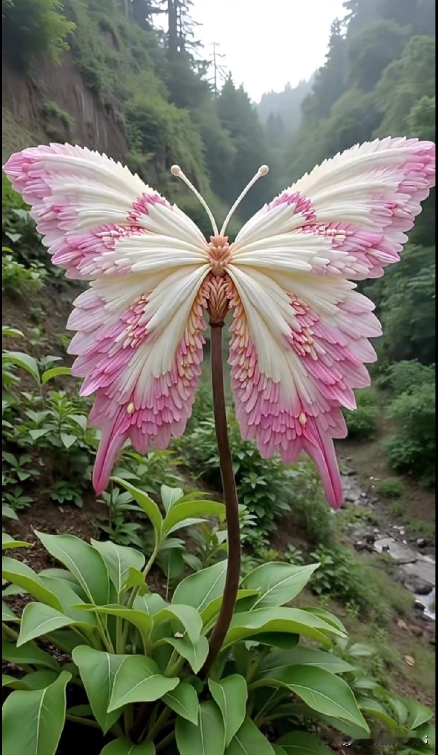 蝴蝶展翅花一枚，美不盛收醉游人。