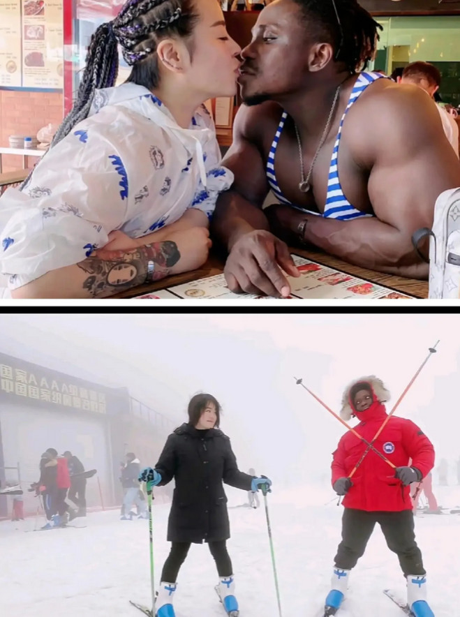 我们肤白貌美的中国美女主播，为何爱上强壮的黑人拳击教练？这位美女是一位小有名