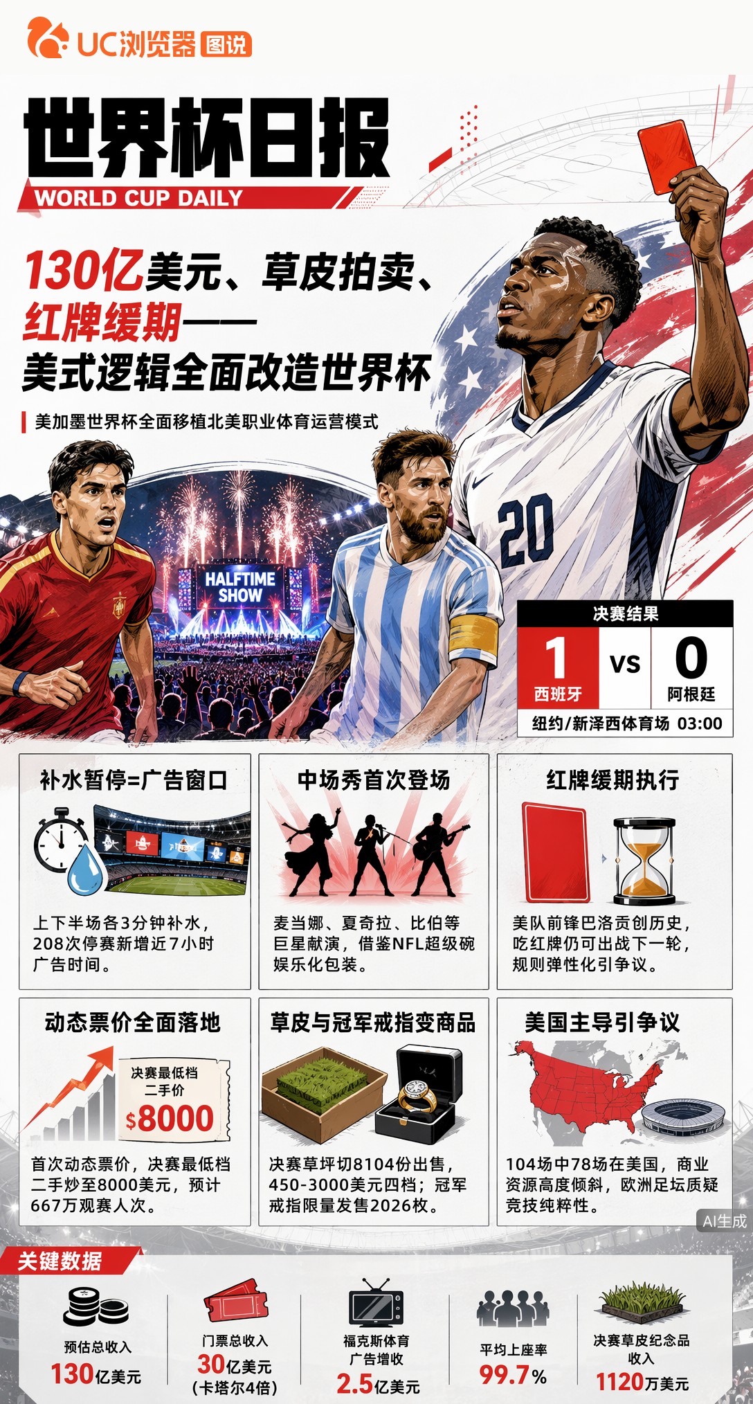 130亿美元、草皮拍卖、红牌缓期——美式逻辑全面改造世界杯
