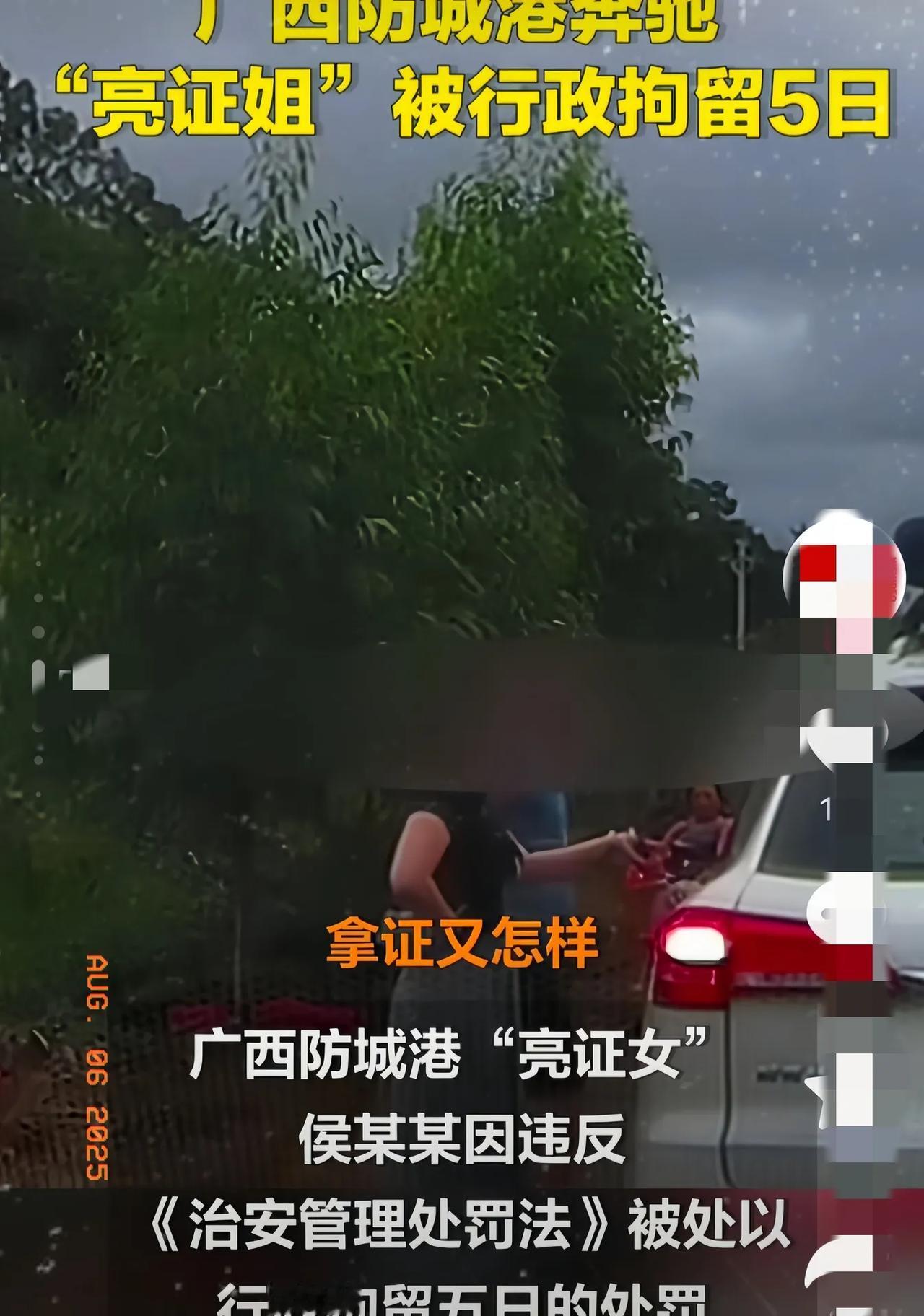 亮证女终究还是被抓了，不是因为态度不好，也不是因为没有礼仪让道，而是