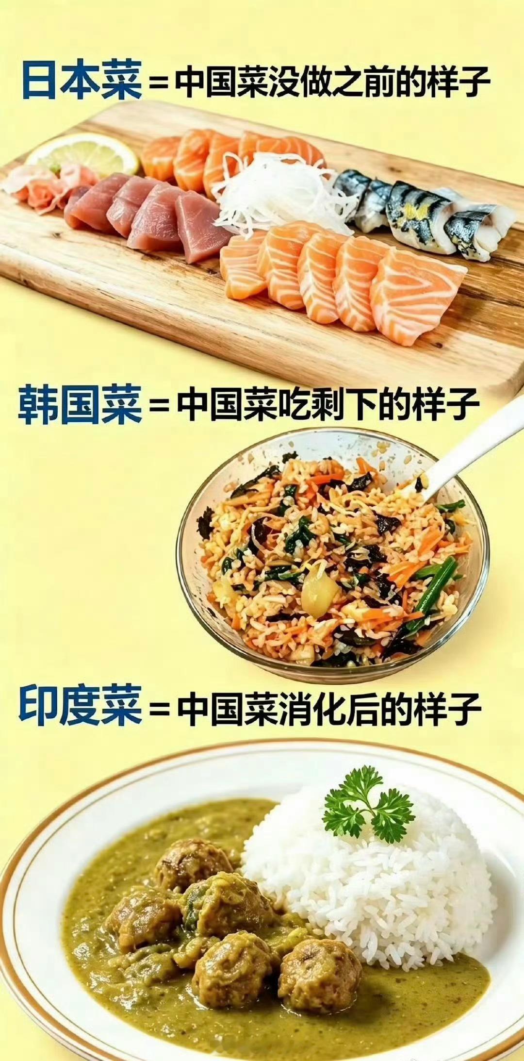 日本菜韩国菜印度菜，是这样么