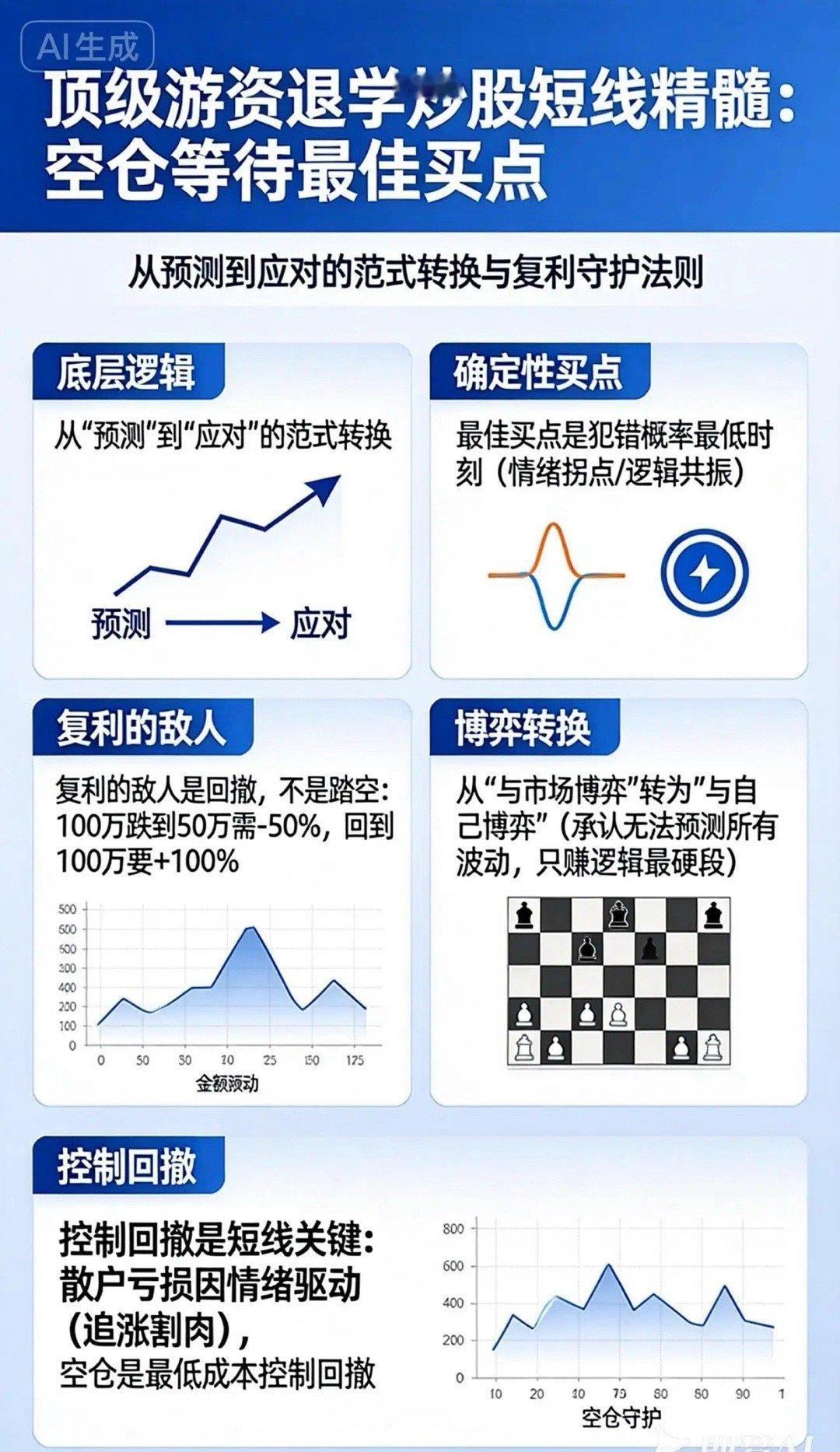 做到这一步，你就是交易高手。顶级游资退学炒股短线精髓：空仓等待最佳买点到来。最佳