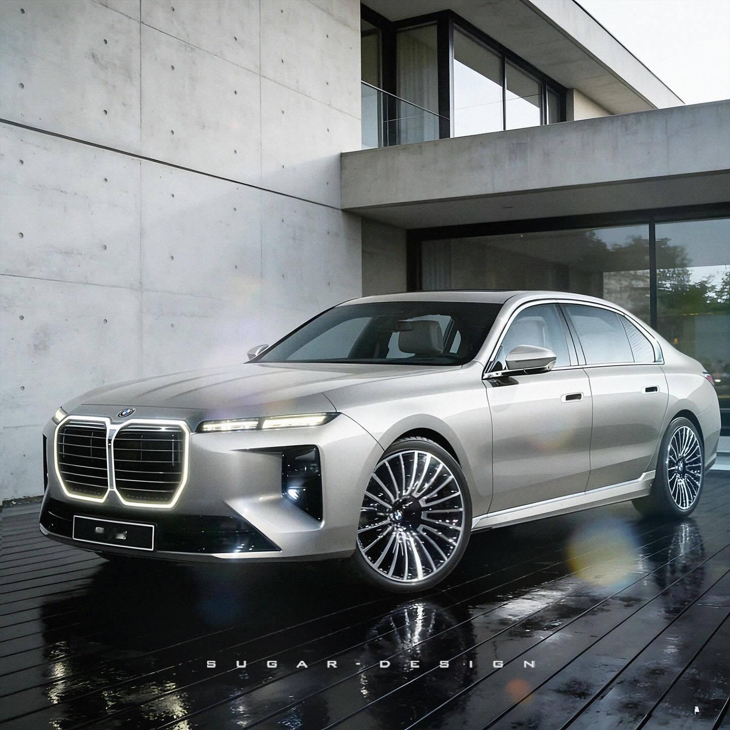 新7系实车曝光，图3是糖总出品。bmwsky宝马7系