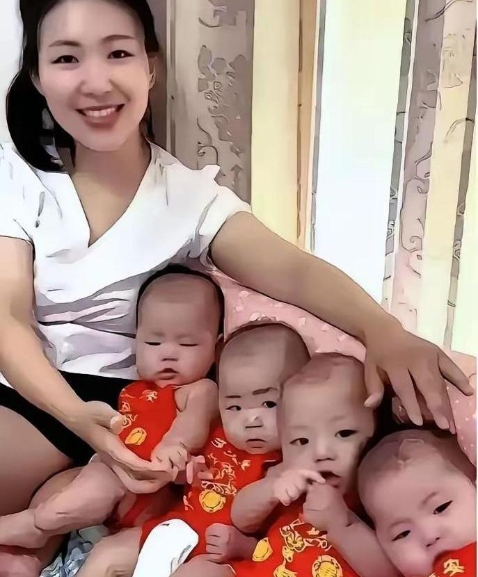 你敢信吗？上海一位准妈妈去产检，B超一照，四个！四胞胎的概率比中彩票还低，全家人