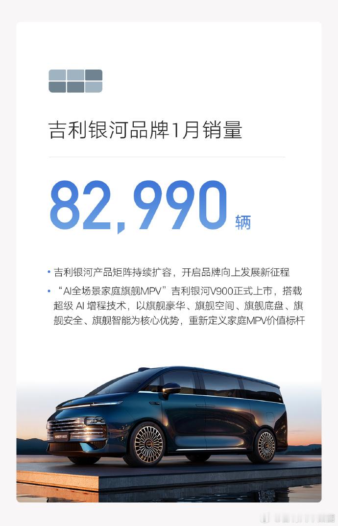 吉利汽车1月销量27万辆据官方数据，2026年1月，吉利汽车销量实现同环比双增