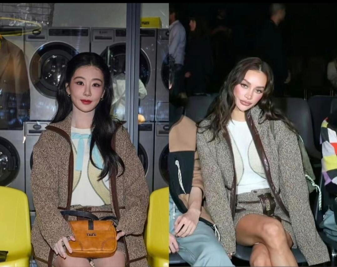 同样生于1992年，杨紫现身米兰时装周秀场，竟像误闯浮华盛宴的普通人。周遭女