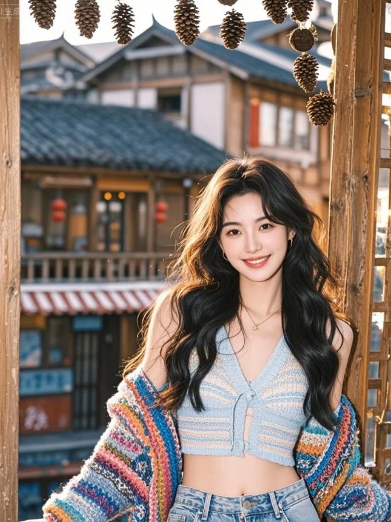 我在五彩木屋广场跳起波尔卡舞步💃