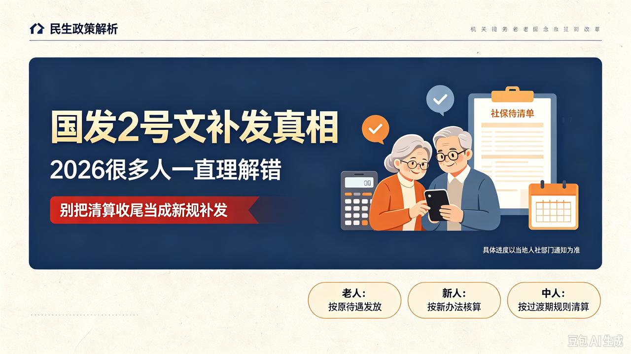 机关退休注意！国发2号文补发真相，2026很多人一直理解错近期，不少机关事