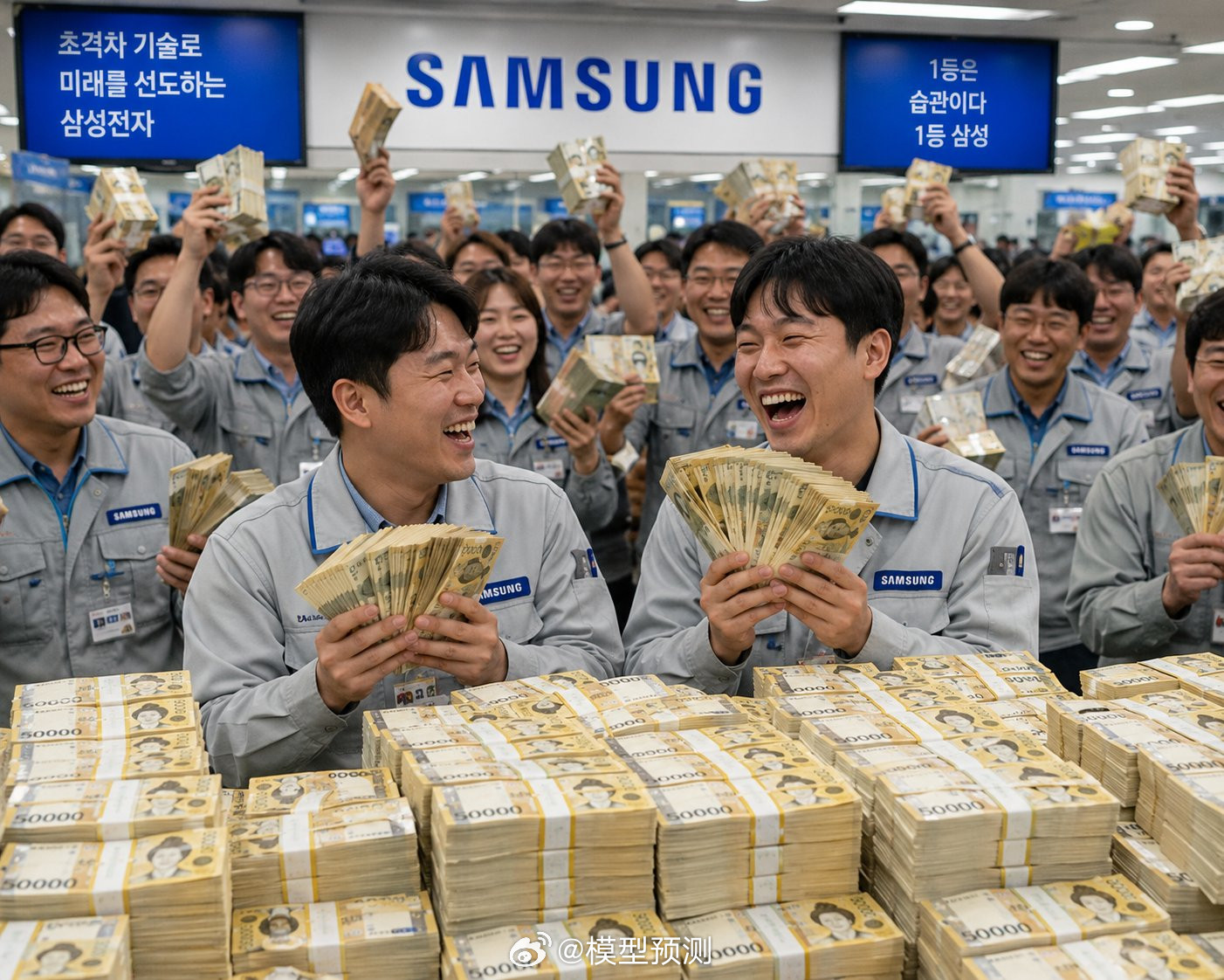 三星半导体人均发200多万奖金。