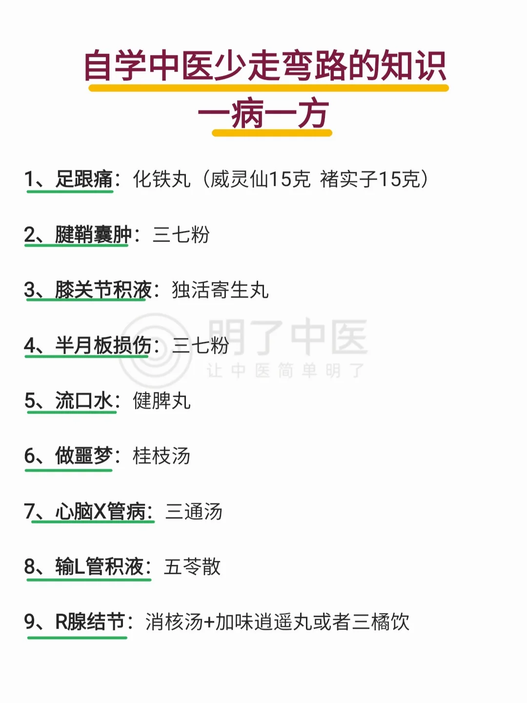 老中医一病一方合集