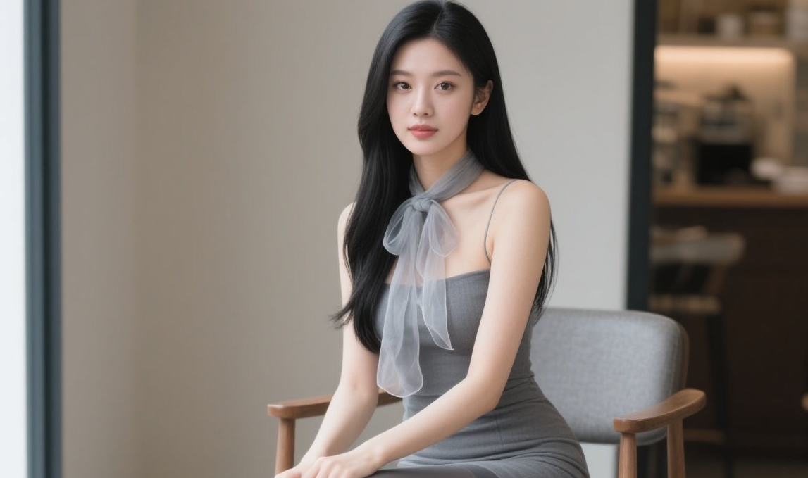 黑丝长腿大美女，气质冷艳又迷人