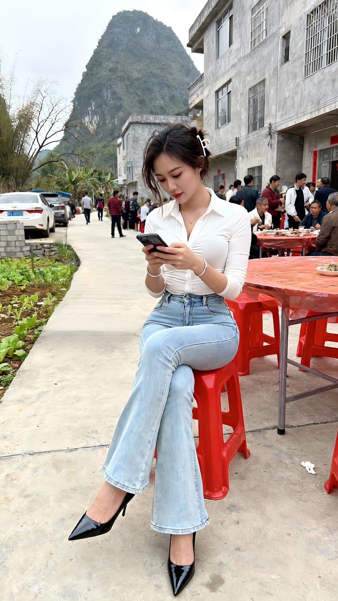 牛仔裤紧身裤大家都喜欢怎么搭配