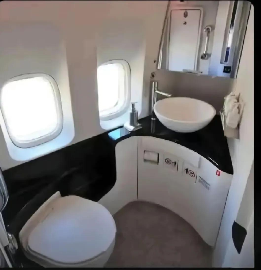 一名女子在飞机上上了一趟卫生间，出来的时候抱怨卫生间里有窗户，担心会暴露隐私。一