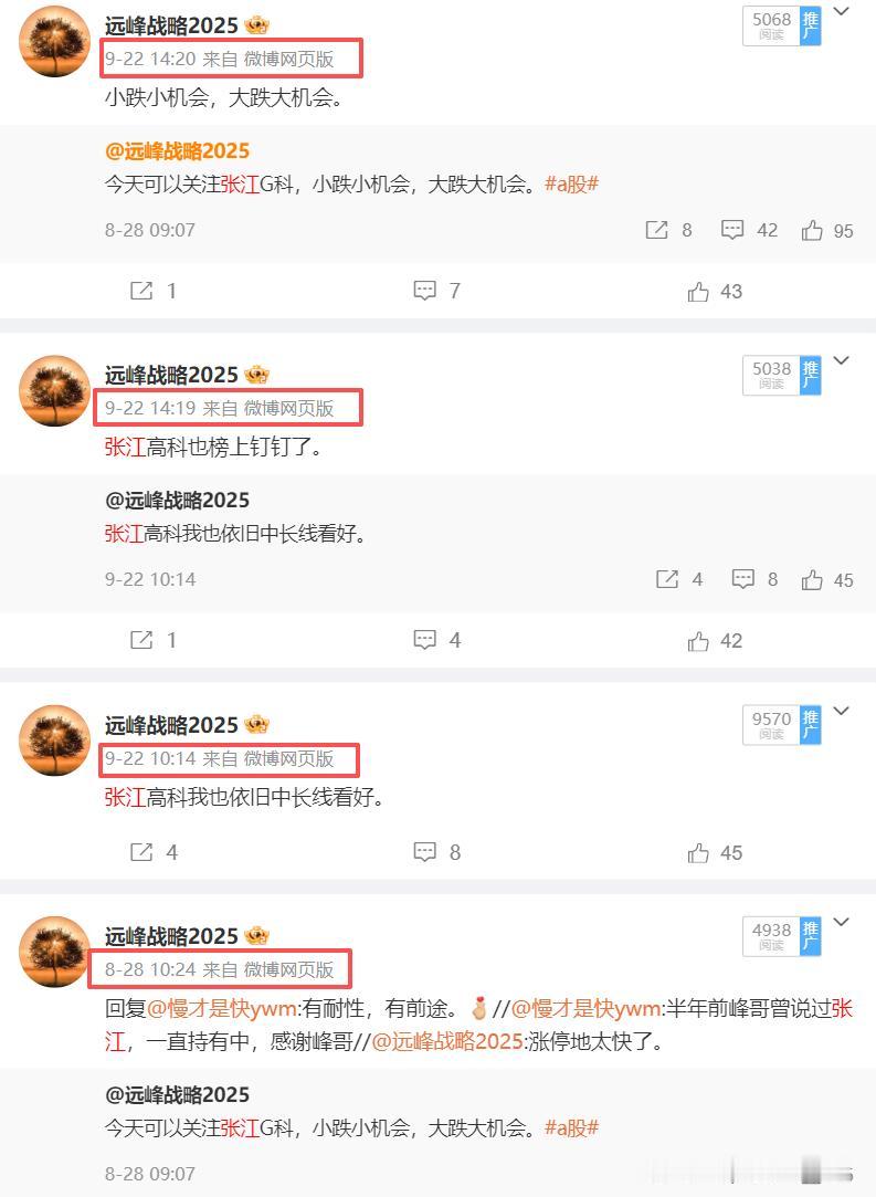 八月底在VB讲的张江高科，当时张江还是小苗子，现在已经发育成功了。当初有人问为什