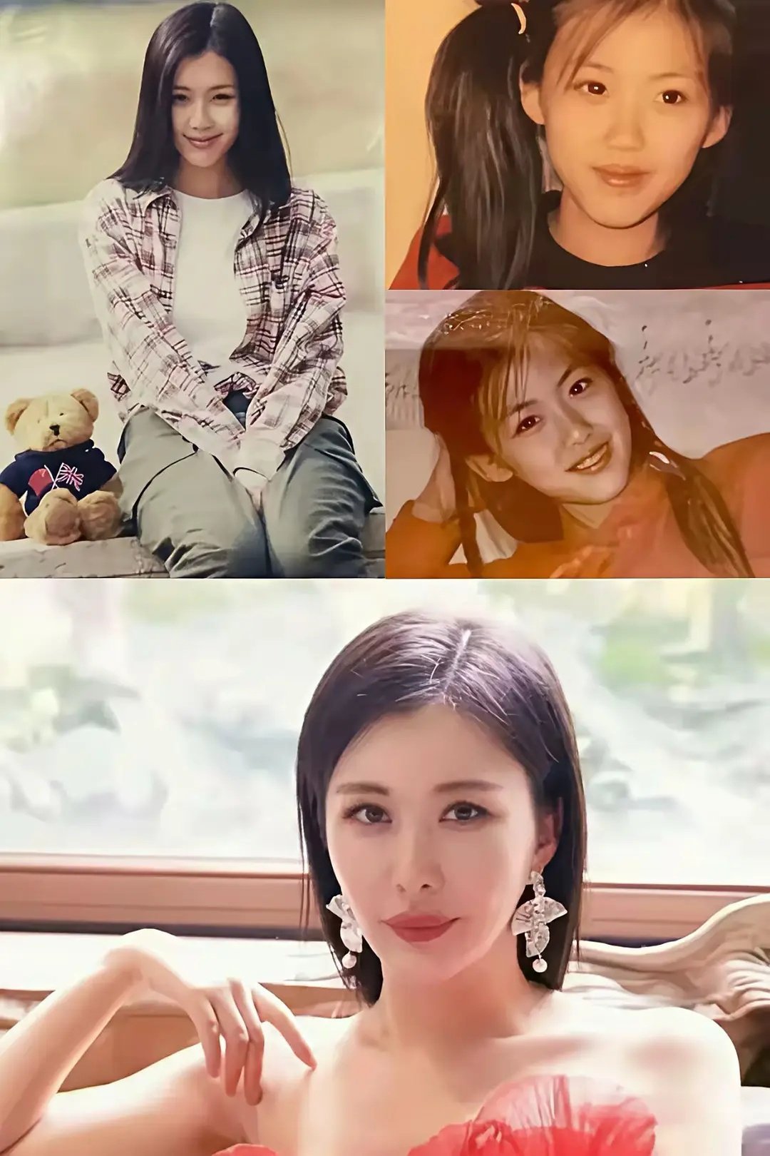 田朴珺以前没do时，脸挺好看的，看童年和年轻时的照片是个漂亮的小美女。