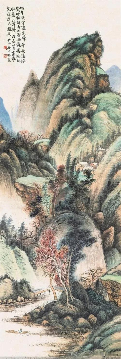 画家：祁崑山水画欣赏