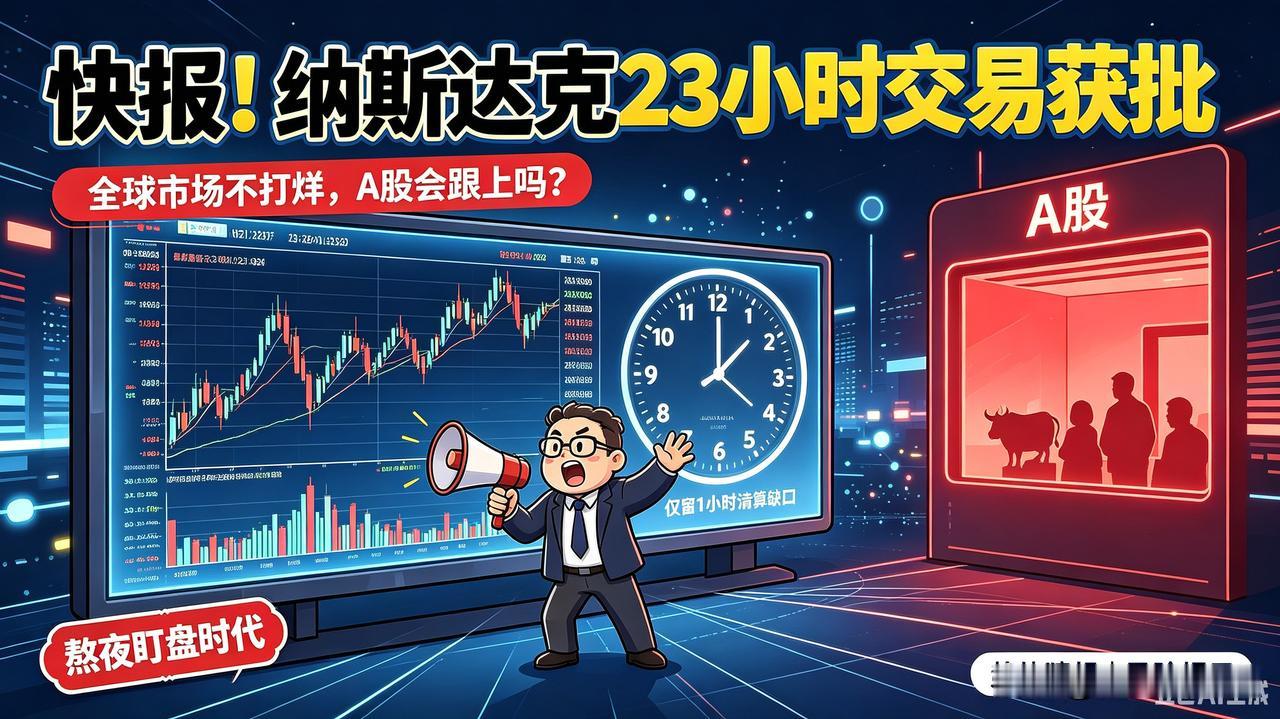 快报！纳斯达克23小时超长交易正式获批🔥快报！美股迎来颠覆性大变革，纳斯