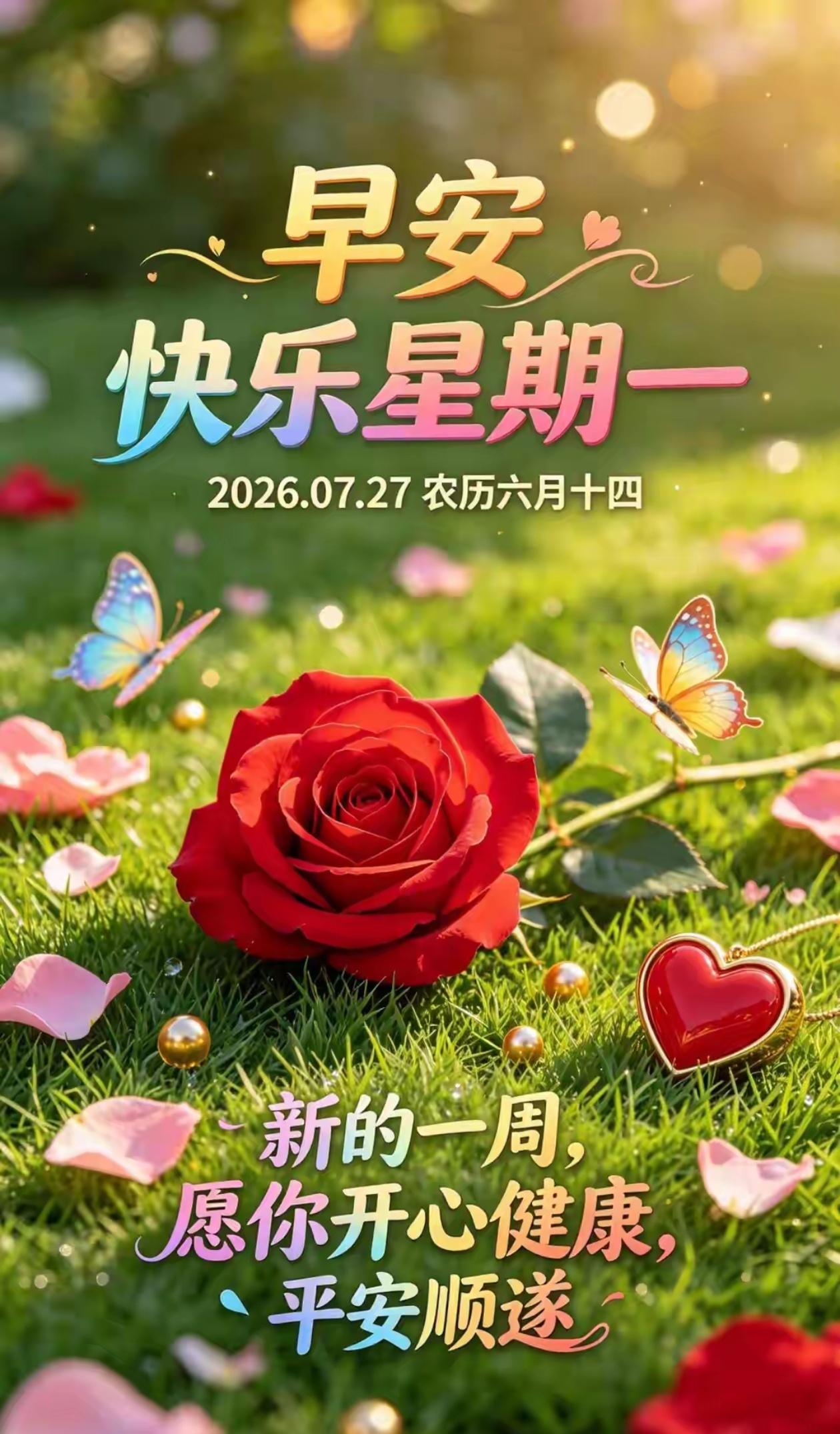 🌺2026./7月27日🌺清晨纳凉风，顺逐伴朝夕，四季万事皆平安。🌿?