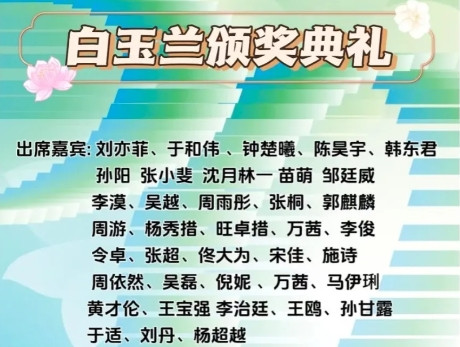 惊爆！2025白玉兰奖颁奖典礼官宣6月27日临港中心星光熠熠！刘亦菲、倪妮