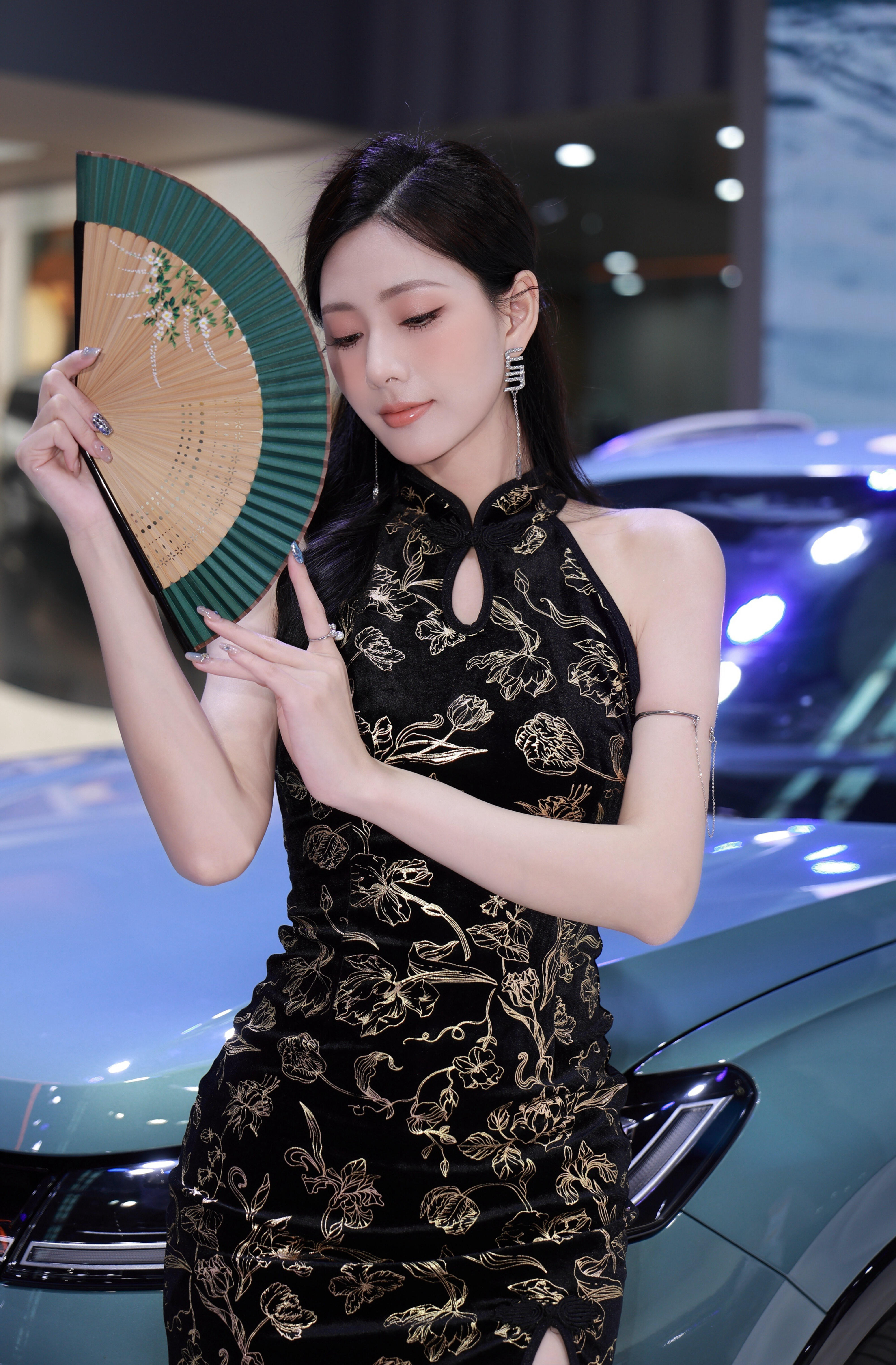 ootd好有气质的旗袍穿搭车模