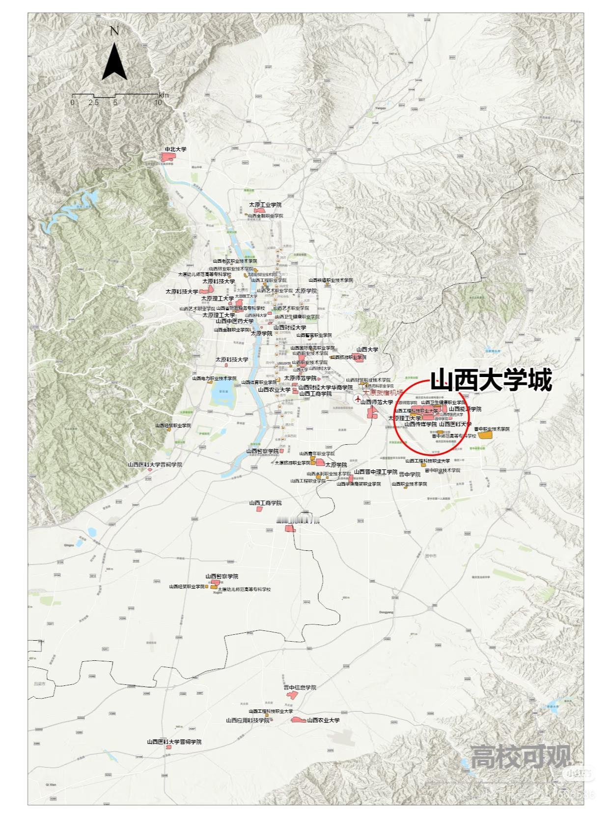 山西大学城，也就是榆次大学城，是山西省内最大的高校聚集区，位于太原市与晋中市榆次