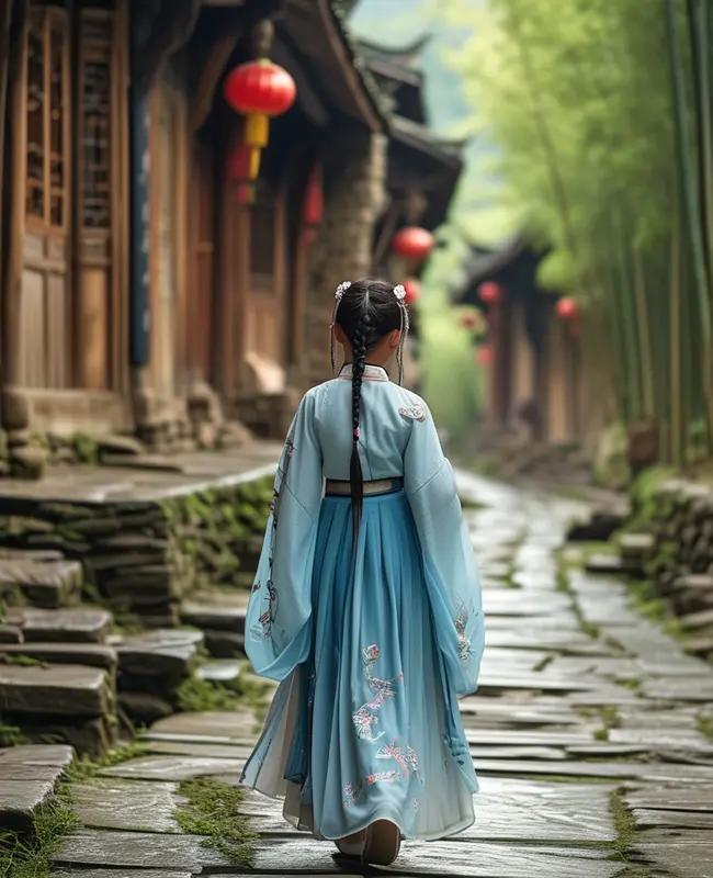 中国古风的绝美，真的让人一眼就沉沦！当汉服美人遇上古建山水，那画面简直绝了。黛瓦