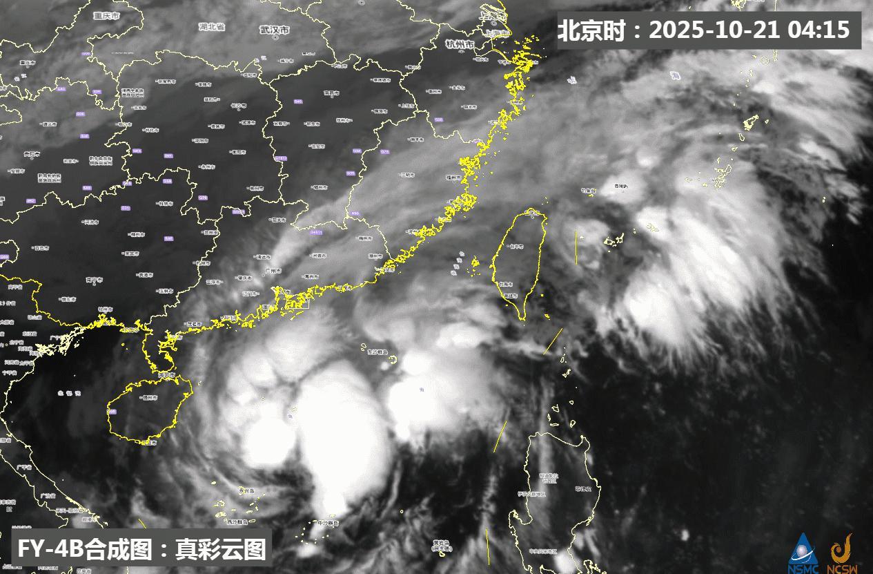 台风风神今晨因为冷空气进入台风风神，强度没有发展起来，还是强热带风暴级别。另外