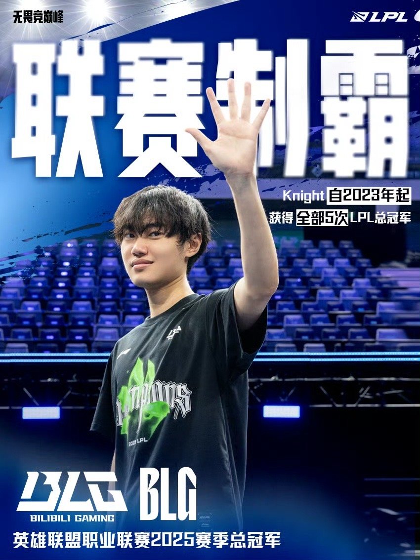 联赛制霸！王朝鼎立见新天！BLG夺冠Knight获FMVP信念临绝顶，转壑见云