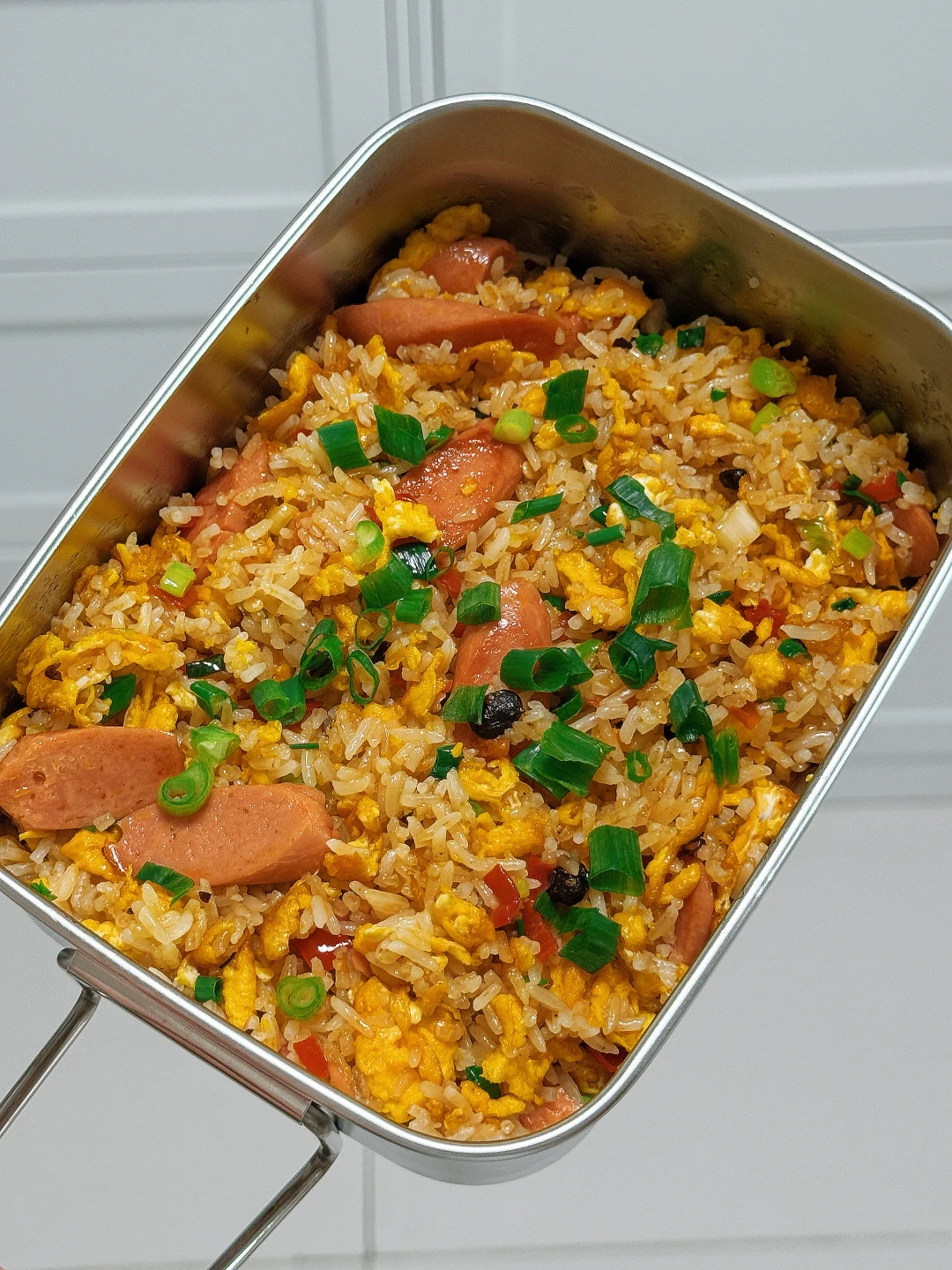 谁懂啊？火腿肠蛋炒饭吃一次爱一次！🍚🍚🍚