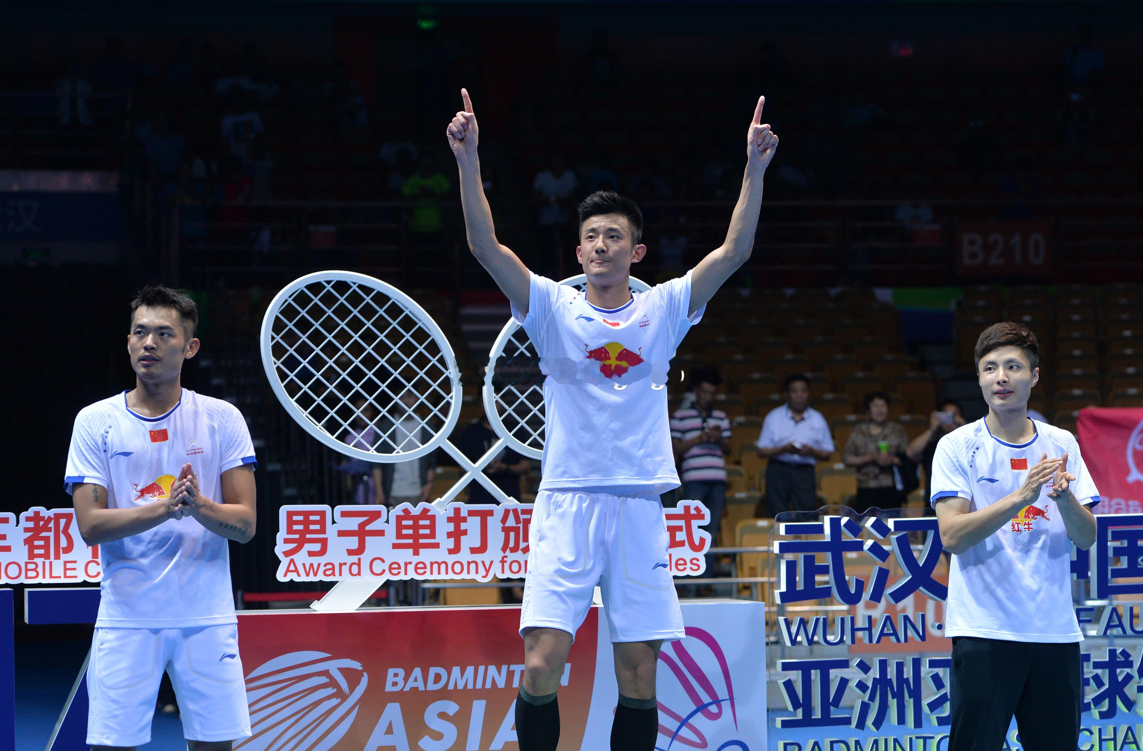 中国羽毛球队2017年亚锦赛领奖台上的林丹、谌龙、石宇奇，如今都有了亚锦赛冠军