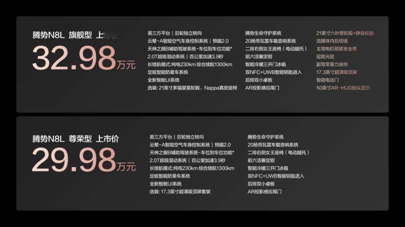 腾势又来了一员猛将，N8L的上市让腾势的产品线更丰富了，也给消费者多了更多的选择