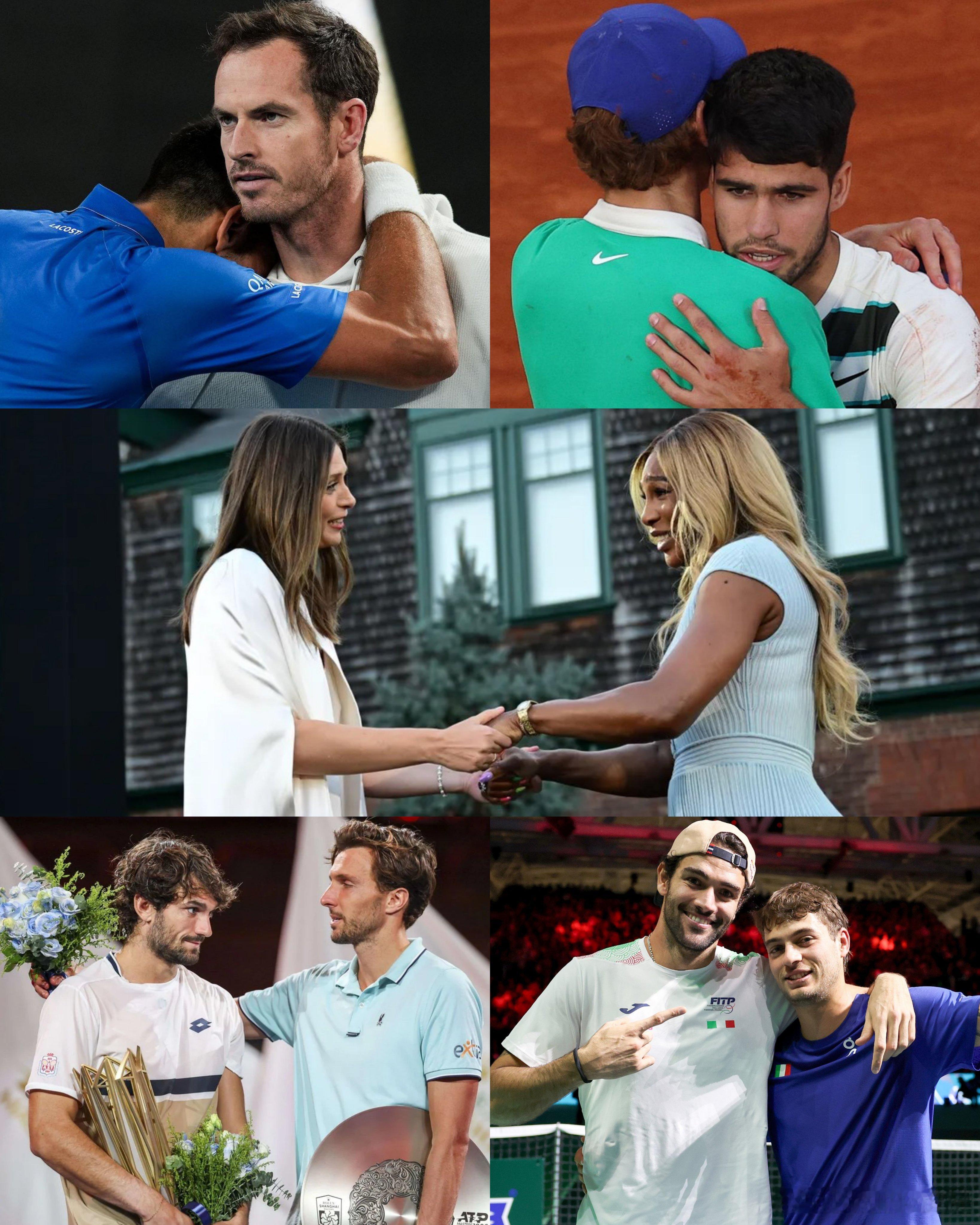 2025赛场内外的友谊，哪一幕最让你感动？德约科维奇和穆雷阿尔卡拉斯和辛纳小威和