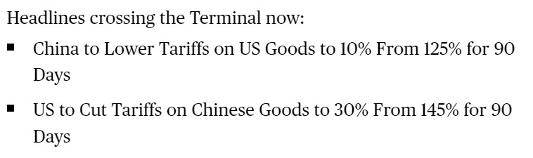 🔻美国还有4月2日之前的关税20％，所以目前执行的税率是30％。我国则是降到1