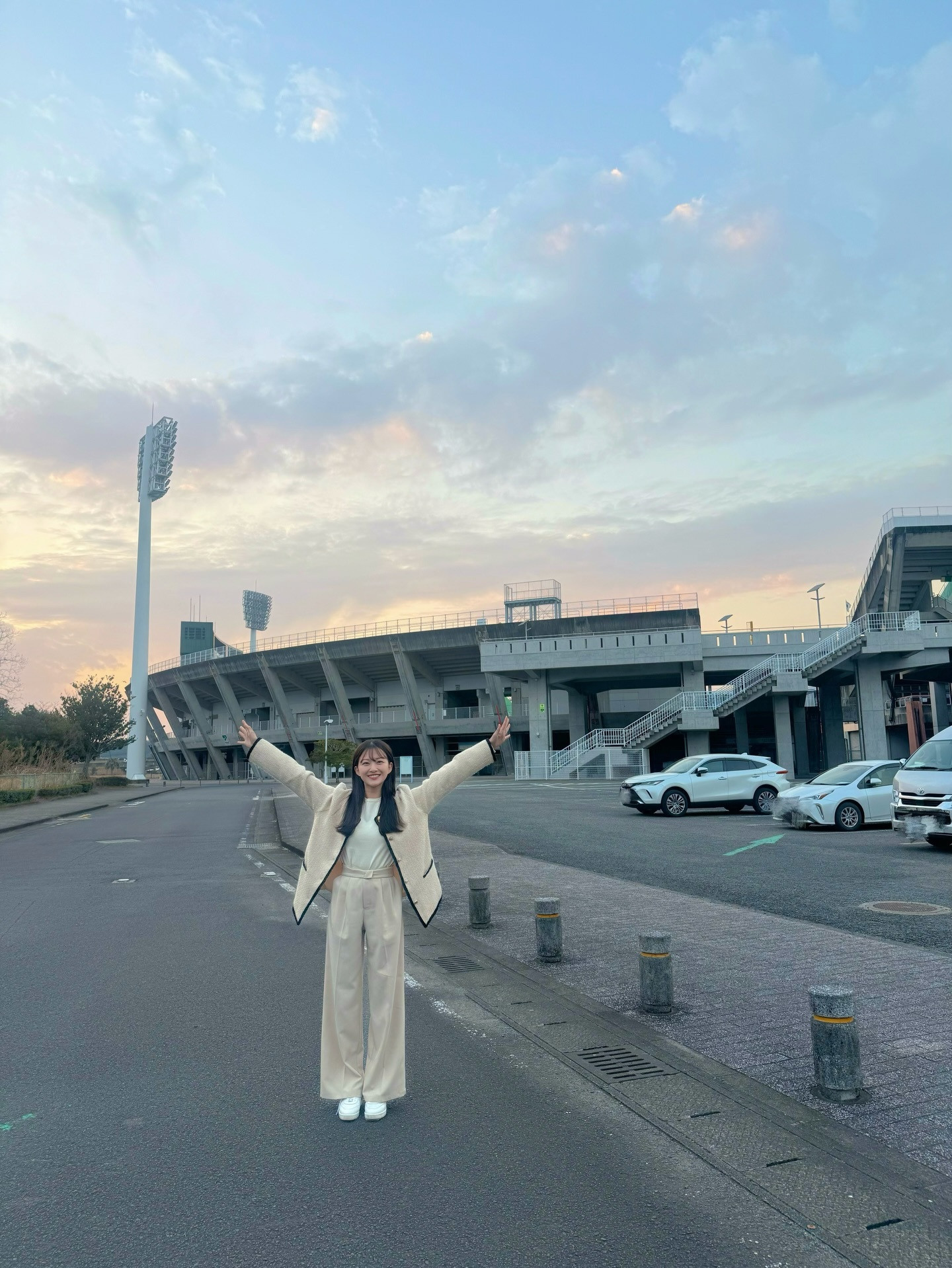 原田葵「沖縄・宮崎キャンプ取材へ⚽️✨　今シーズンがますます楽しみになりました。