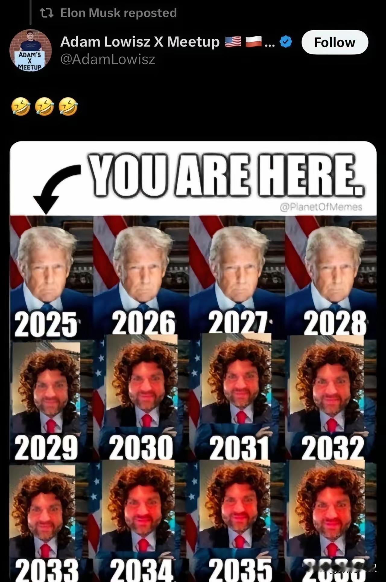 马姆丹尼刚刚赢得纽约市长选举，马斯克公布了美国下一任总统的照片，而且一直到203