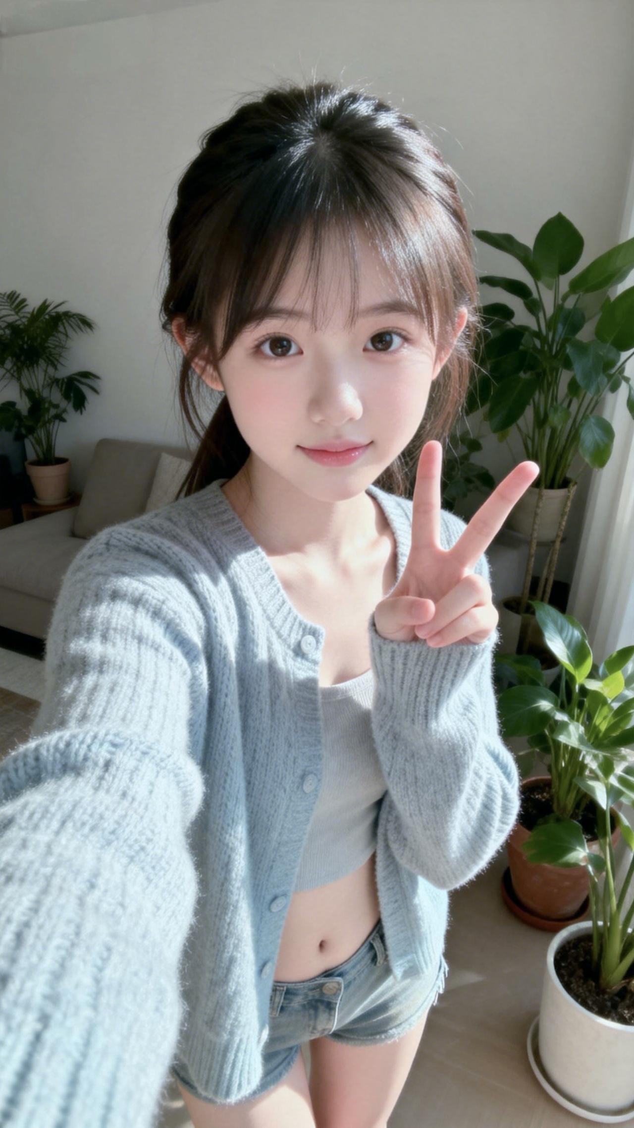 漂亮女孩颜值可爱甜妹心动的感觉甜美系