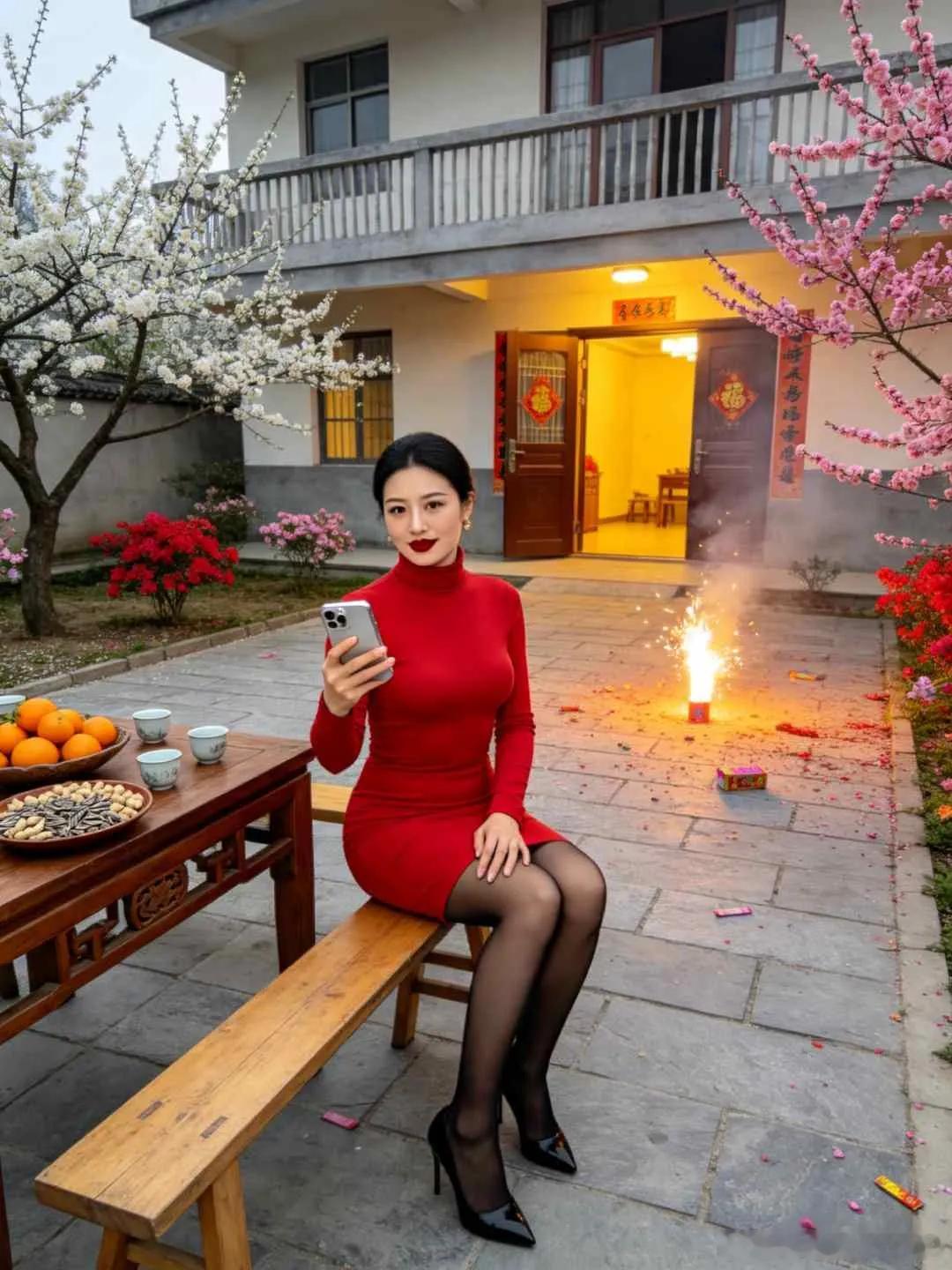 OOTD时尚穿搭今天穿什么ootd红色衣服真是喜庆