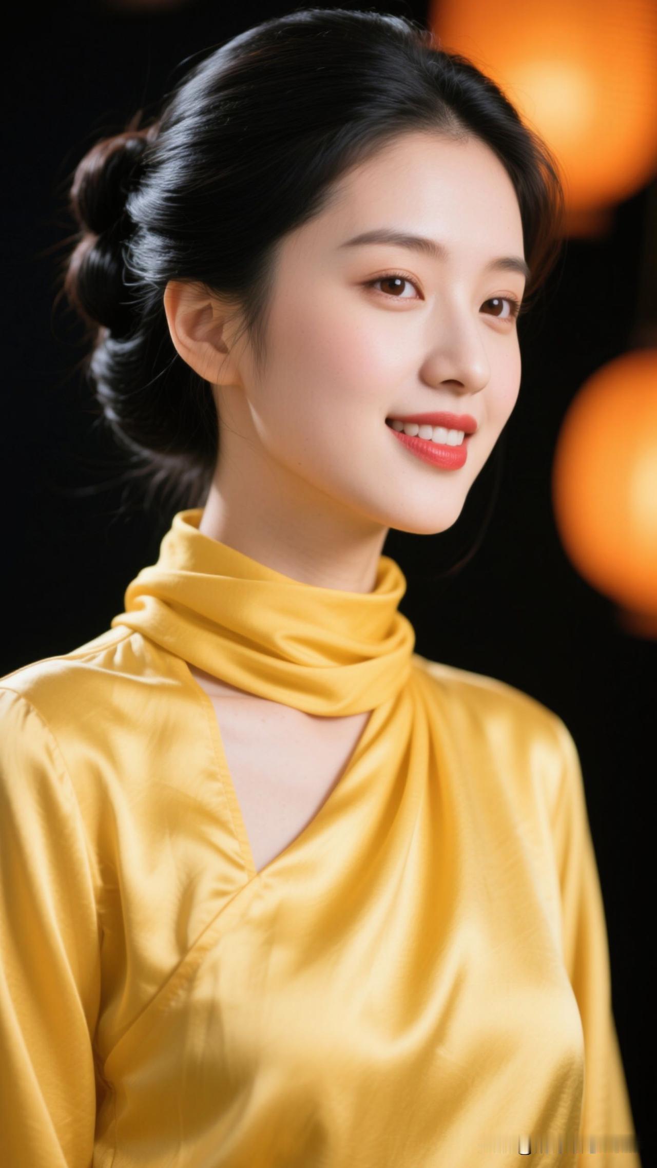 把春阳的炽、绸缎的软织进衣褶，笑意漫开时，整个空间都成了温柔的容器。旗袍秀东方美