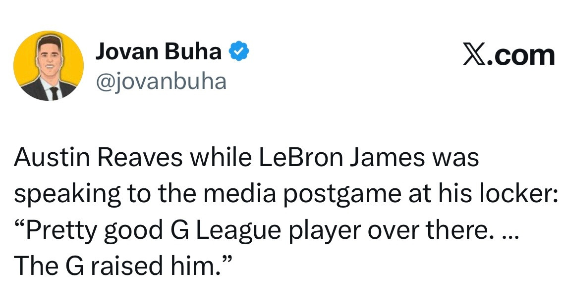 笑死我了哈哈哈哈🤣里夫斯老大实锤了😂詹姆斯赛后在更衣室接受媒体采访时，里夫斯