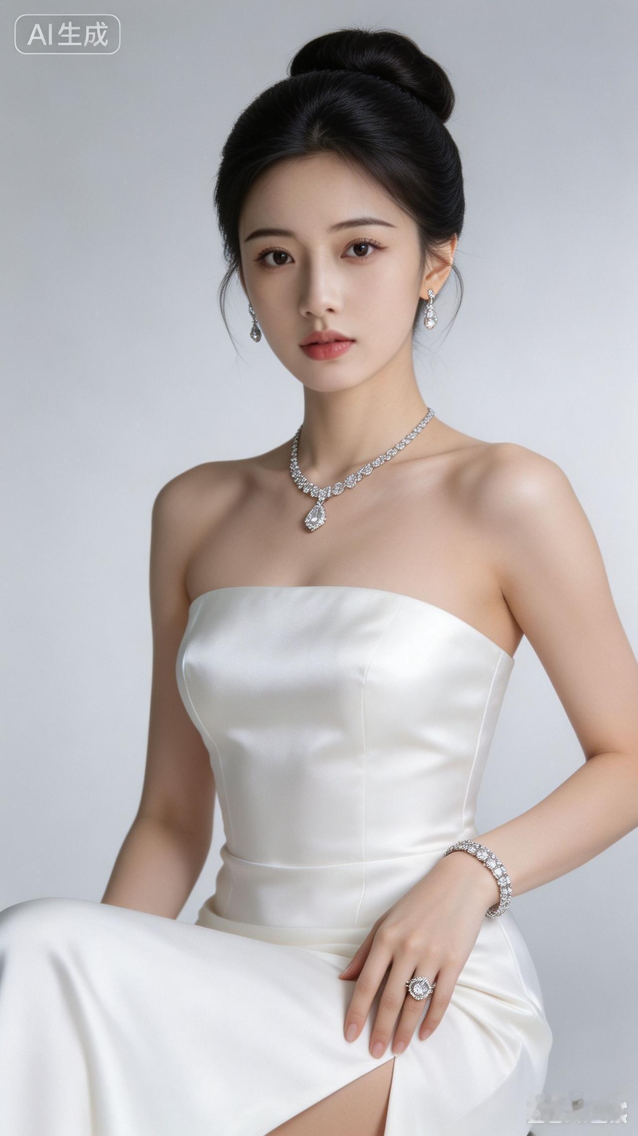 这姑娘穿着婚纱，好美！