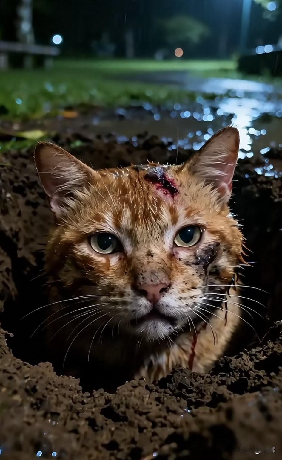 泪目了！一只可怜的流浪猫妈妈带着孩子一直过着风餐露宿的生活，这天它去找食的时候，