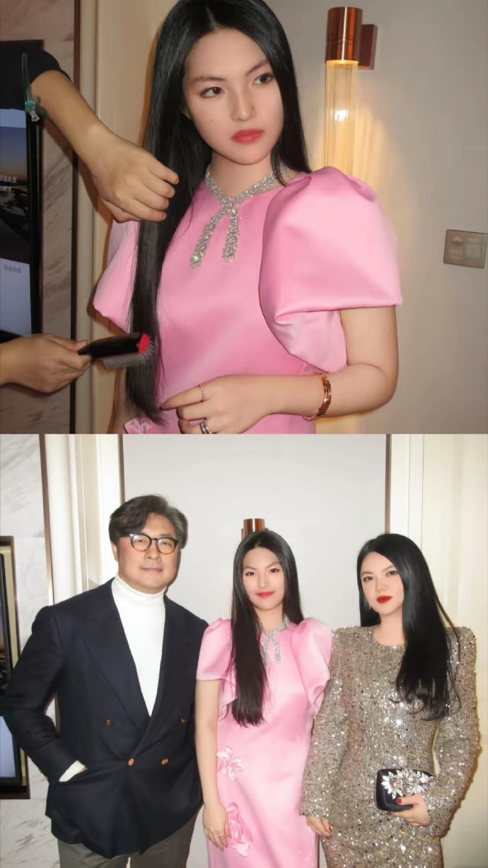 李湘带王诗龄亮相高端经济论坛晚宴，意图明显16岁的王诗龄身高超妈妈，继承了李湘