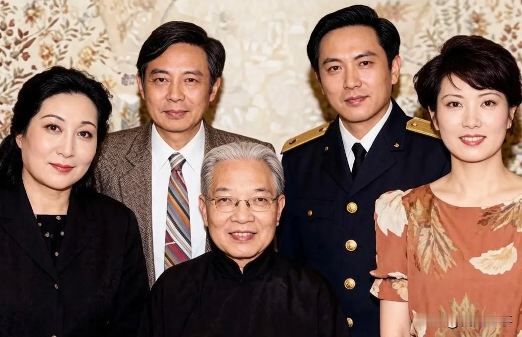 《四世同堂》主创时隔多年合影，一部经典，大半已成追忆。这张合影汇聚了电视剧《四世