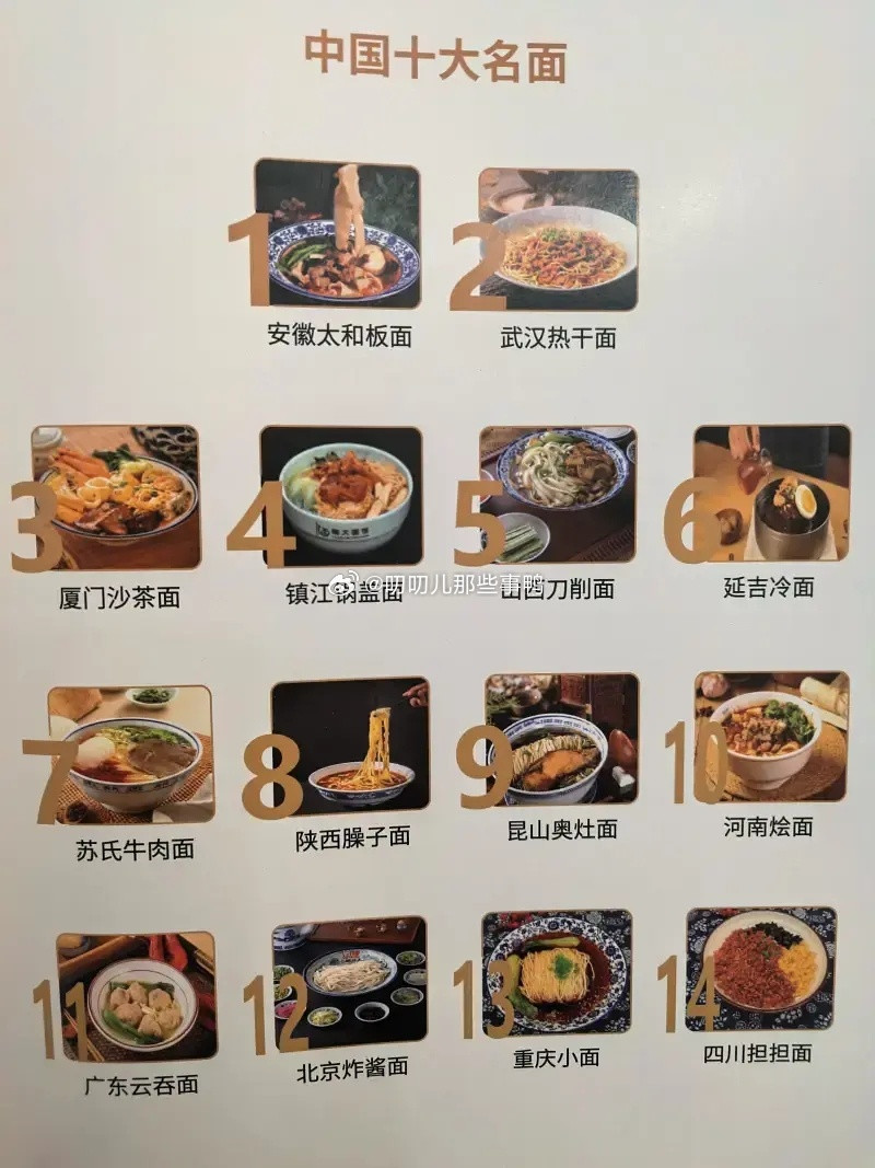 中国十大名面，你都吃过哪个？