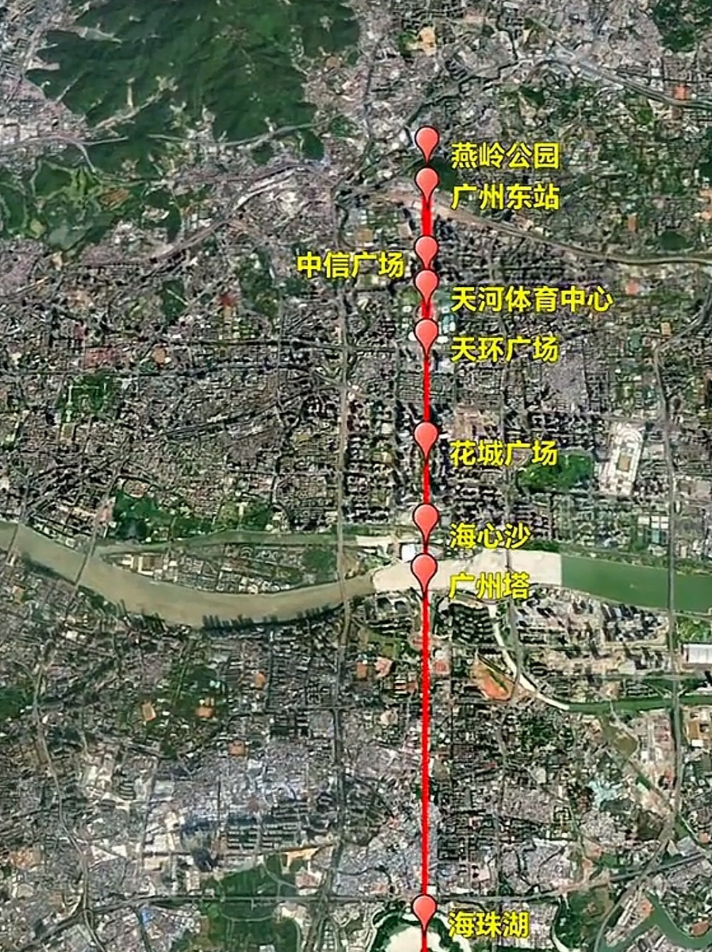 广州新中轴线，这次要绵延到番禺，全程18公里，一脚油门能横穿广州最繁华的地方！